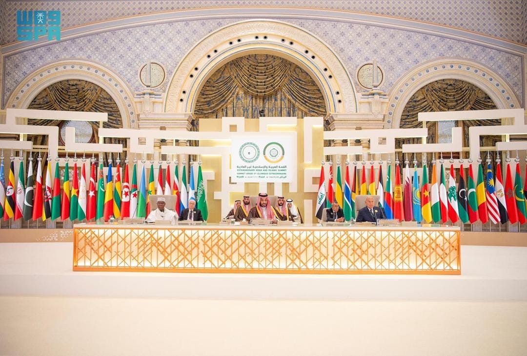  ‎الأمين العام لمنظمة التعاون الإسلامي يؤكد في قمة الرياض على ضرورة إنهاء العدوان الإسرائيلي على فلسطين ولبنان، وتمكين الحكومة الفلسطينية من تولي مسؤولياتها في قطاع غزة