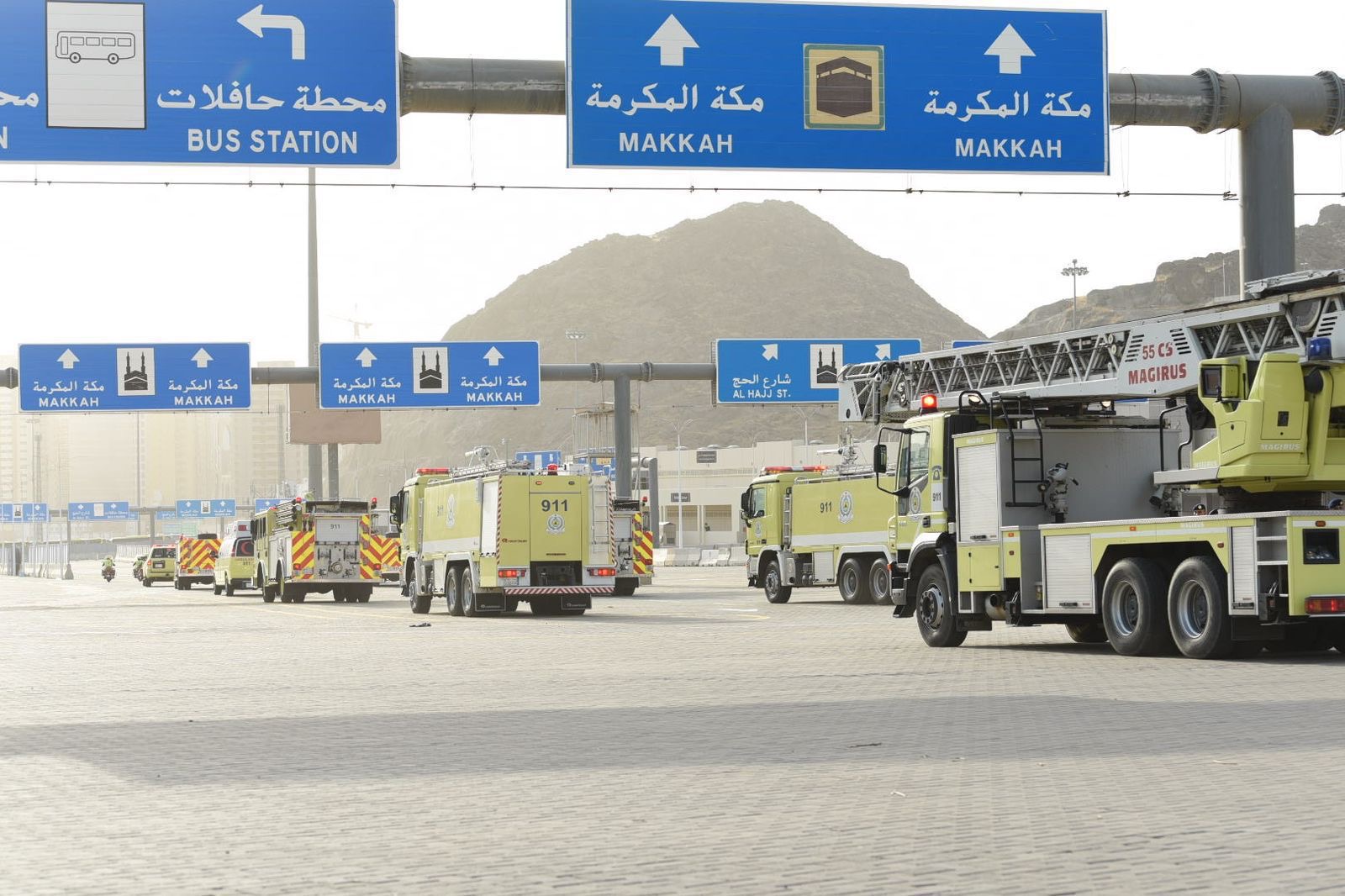 الدفاع المدني يواصل الأعمال الميدانية لاستقبال ضيوف الرحمن