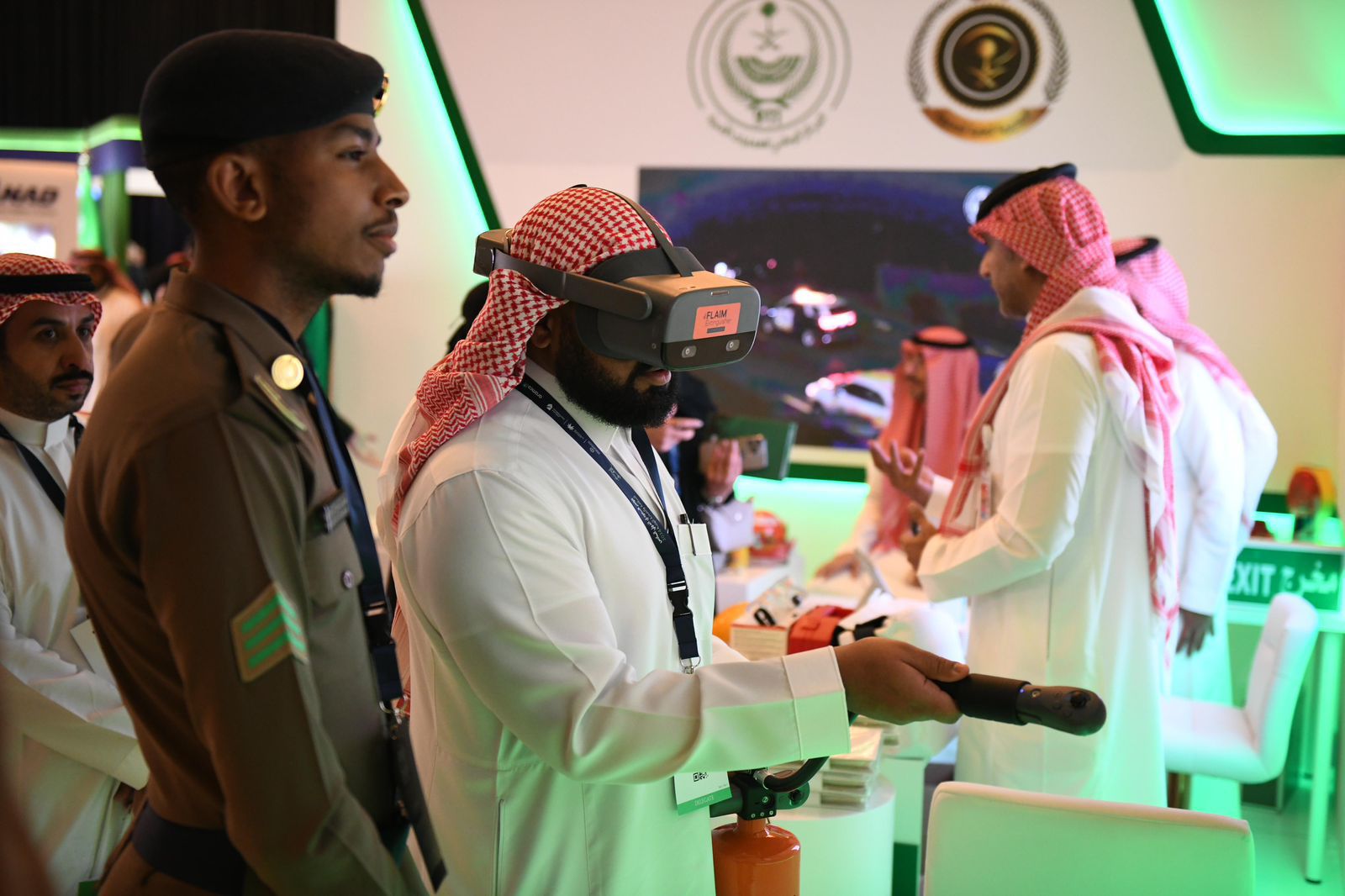 الدفاع المدني ومشاركته في معرض المؤتمر السعودي السادس