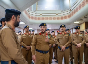 *اللواء الفرج يقف على أعمال الدفاع المدني بالمدينة المنورة*